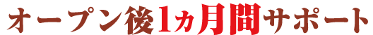 オープン後一か月間サポート